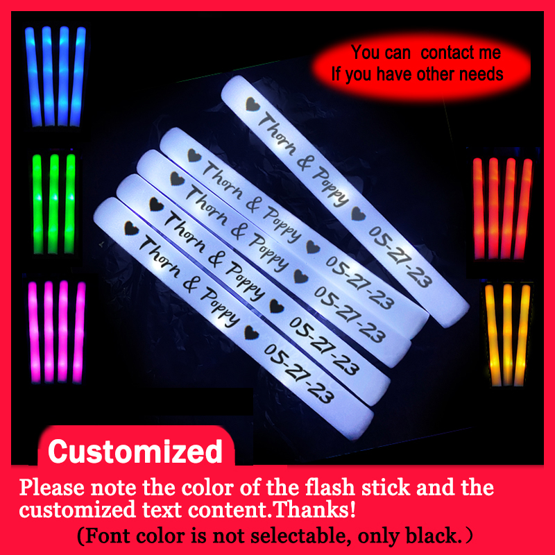 Centerpiece Stick - 20/30/40/60/80/100/120Pcs RGB LED Glow Foam Stick