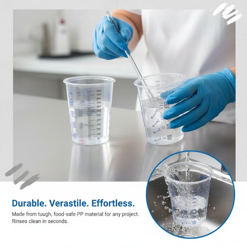 Plastic Cup 50Pcs - 10/50pcs Paint Mixing Calibrated Cup Plastic