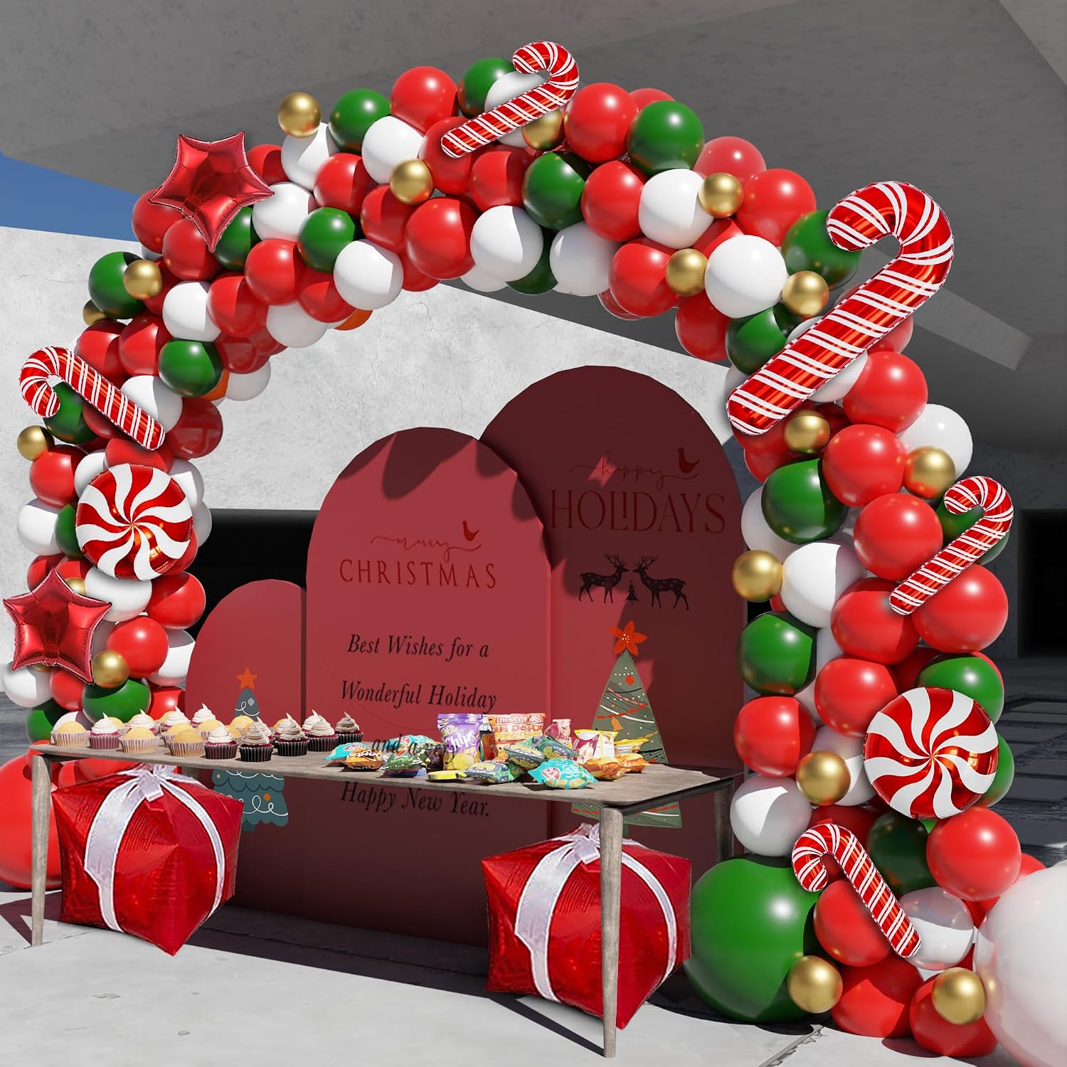 Balloon Arch Kit - Christmas Balloon Arch Kit, 162PCS Christmas