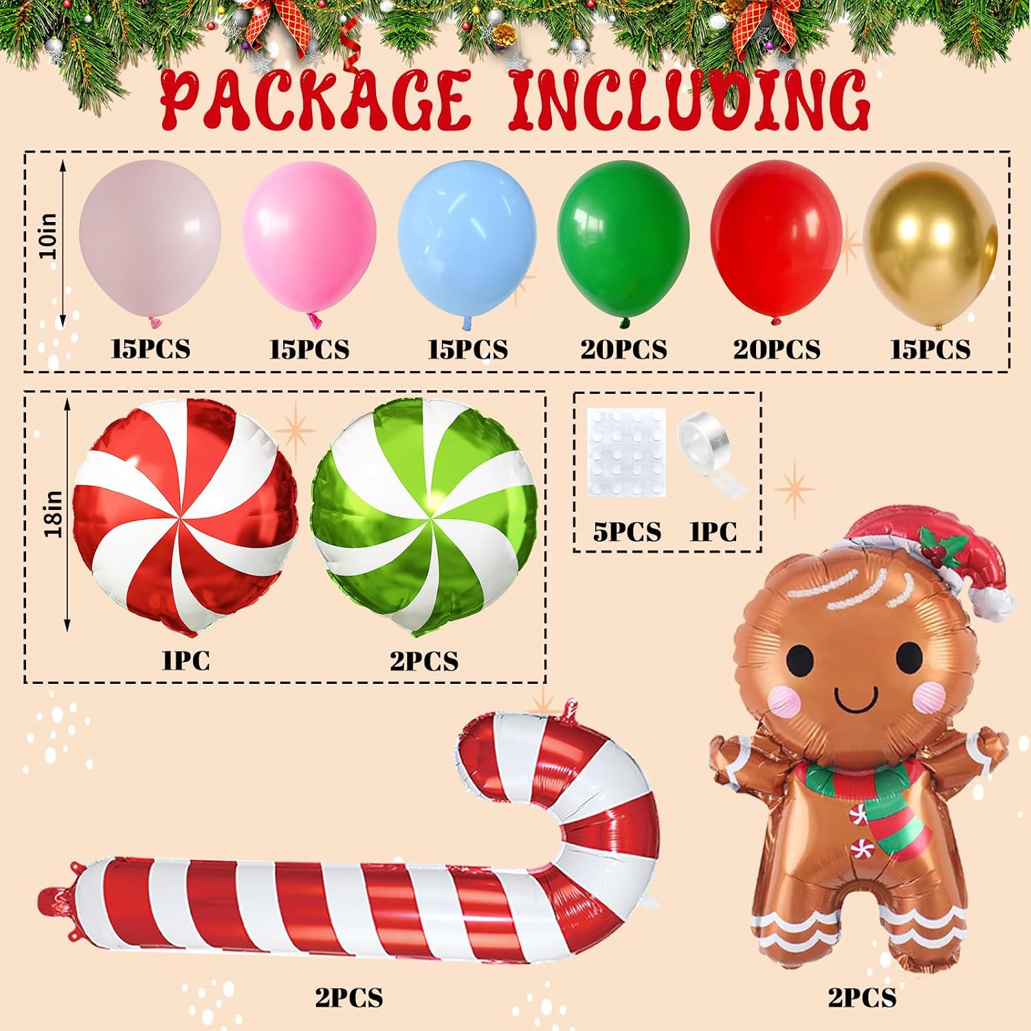Christmas Balloons Garland Arc - Balloon Arch Kit 评论和价格