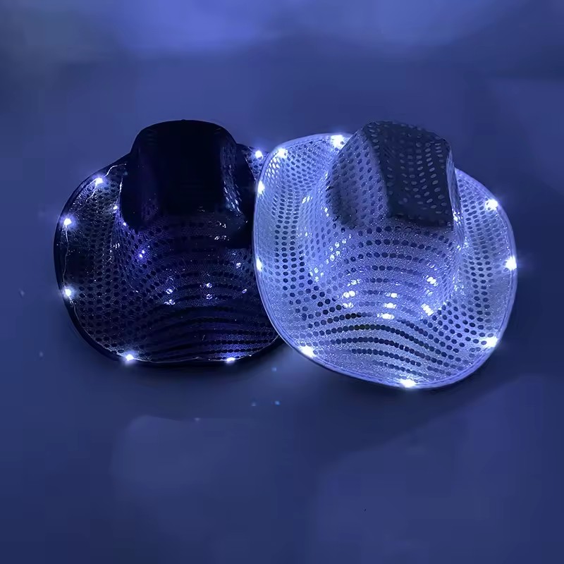 Blinky LED Light Cowboy Cowgir - Party Hat Cone 评论和价格