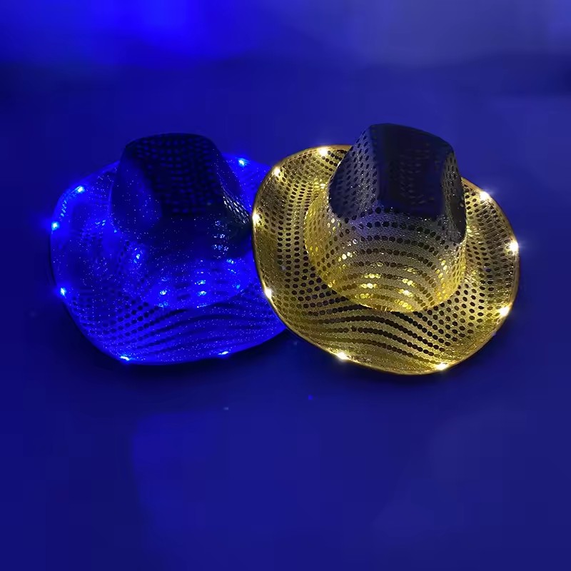Blinky LED Light Cowboy Cowgir - Party Hat Cone 评论和价格
