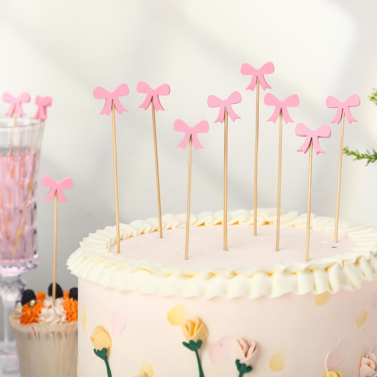 Wooden Bow Cocktail Picks 100P - Centerpiece Stick 评论和价格