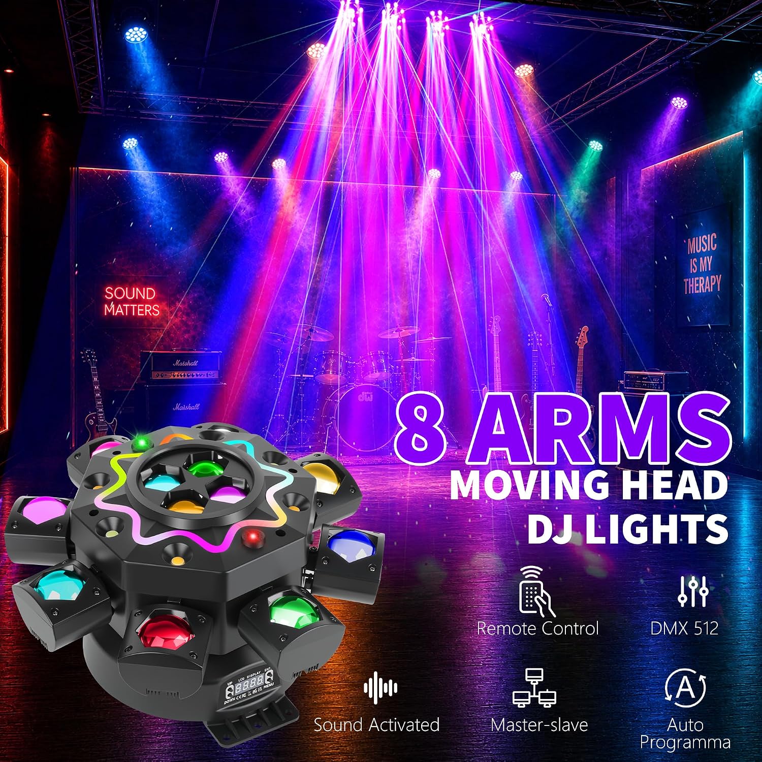 200W Disco Party Lights 8 Arm  - Event Party Dj 评论和价格