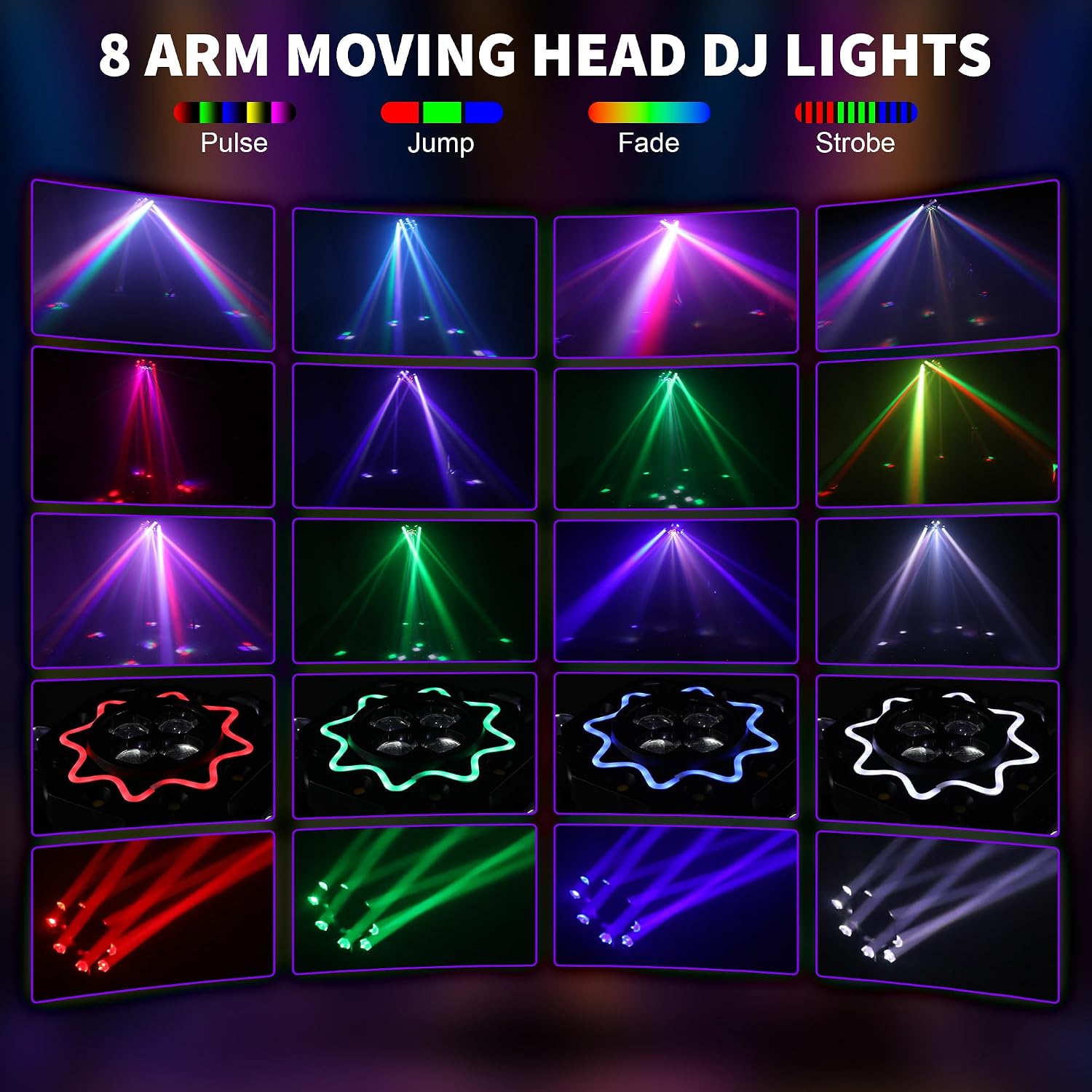 200W Disco Party Lights 8 Arm  - Event Party Dj 评论和价格