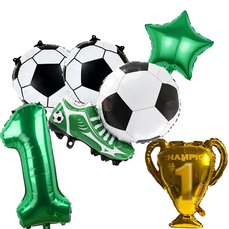 6pcs Soccer Birthday Aluminum  - Supply Event 评论和价格