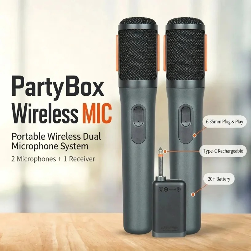 Wireless Microphone Dual Handh - Event & Party Supply 评论和价格