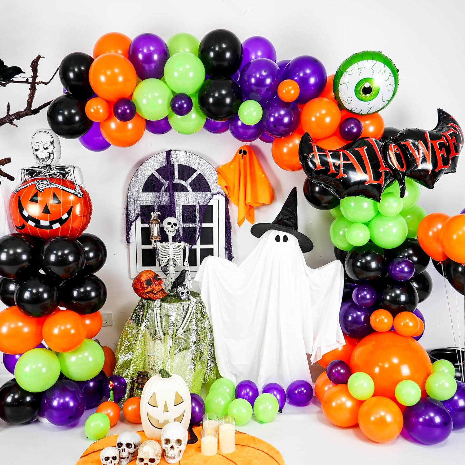 Halloween Balloons Garland Arc - Balloon Arch Kit 评论和价格