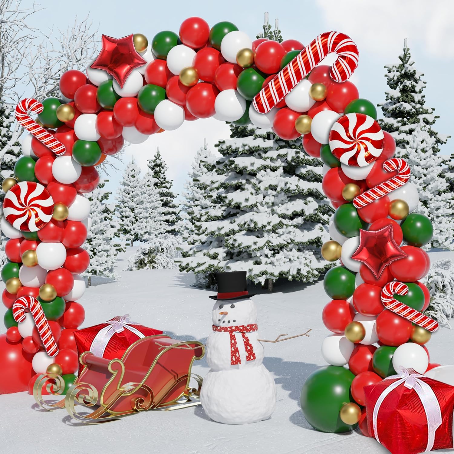 Christmas Balloon Arch Kit, 16 - Balloon Arch Kit 评论和价格