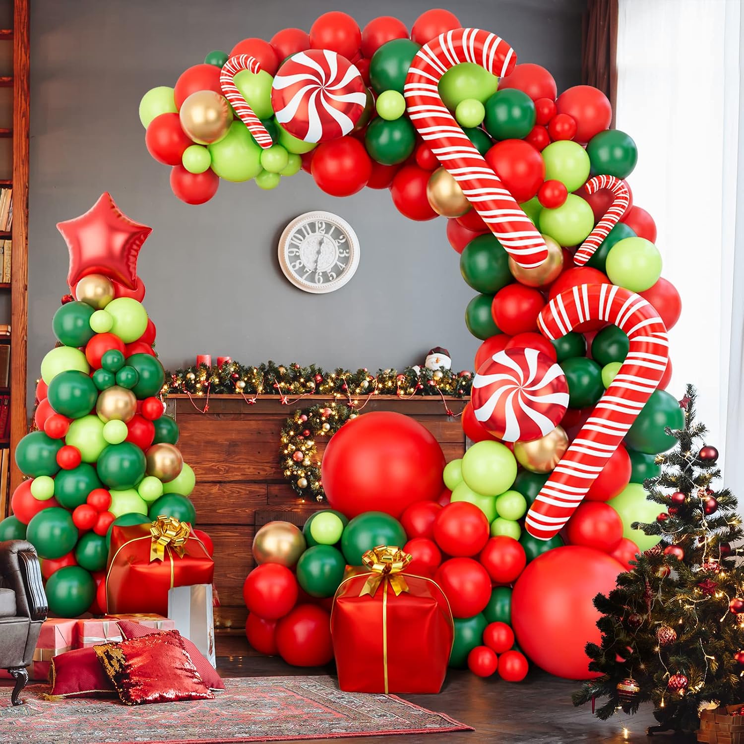 144 Piece Christmas Balloon Ga - Balloon Arch Kit 评论和价格