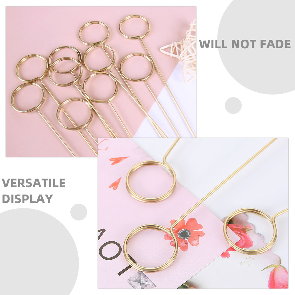 40Pcs Elegant Gold Metal Card  - Centerpiece Stick 评论和价格