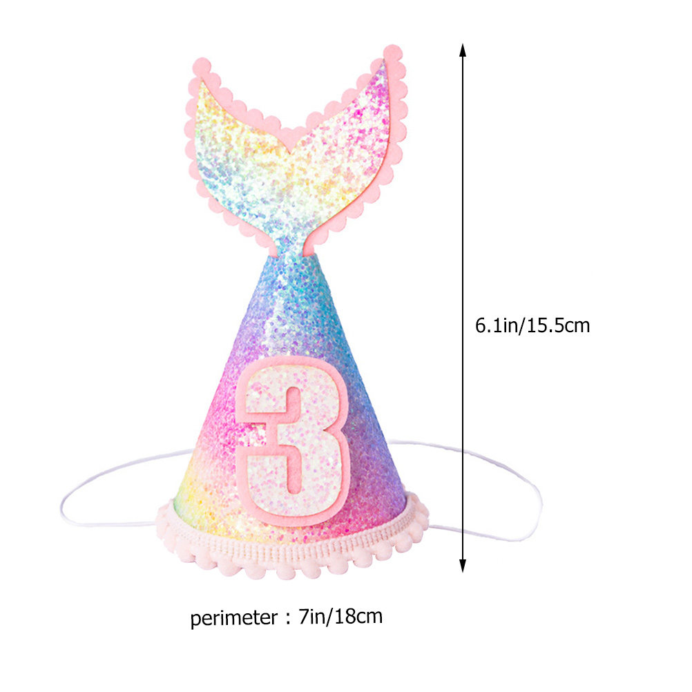 1Pcs Sequined Mermaid Party Ha - Party Hat Cone 评论和价格