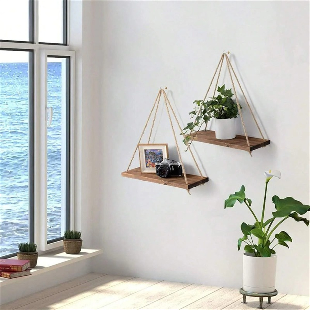 1Set Wood Hanging Shelves Swin - Flower Wall Panel 评论和价格