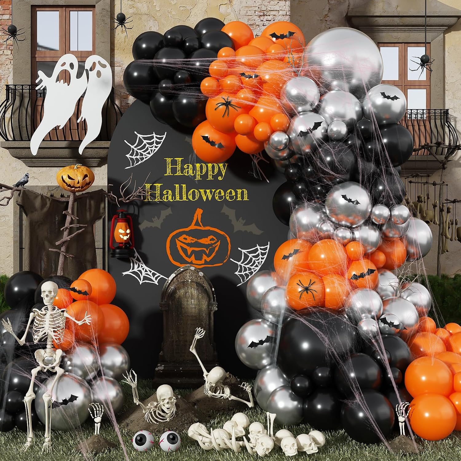 Halloween Balloon Arch Kit Bla - Balloon Arch Kit 评论和价格