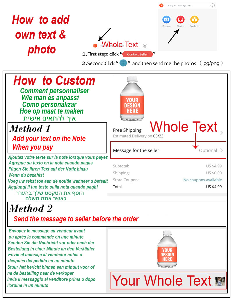 Custom Water Bottle Label, Per - Party Event Supplier 评论和价格