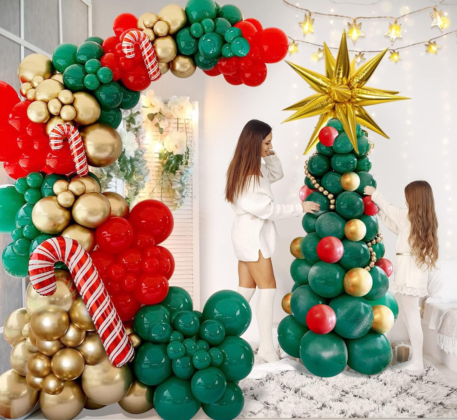 Christmas Balloons Garland Arc - Balloon Arch Kit 评论和价格